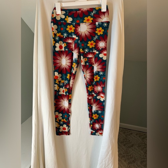 LuLaRoe Floral Womens Leggings Super Stretchy One Size - Picture 1 of 8